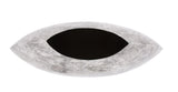 Round Gray Marbled Iron Disc Vase- Large