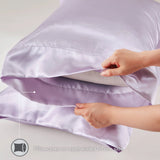 Wrinkle-Free Solid Satin Luxury Sheet Set, Lilac