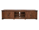 4 Door 93" TV Stand - Parota Wood TV Console