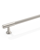 DESIGN2304 Brushed Satin Nickel Cabinet Pulls | Modern Retro Reeded Bar Handles for Kitchen Drawers, 5"
