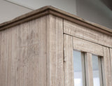 1 Drawer 2 Glass Doors Cabinet | Sahara Mango Wood Collection