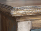 4 Glass Door 50" Console - Antique Pine Rustic Furniture