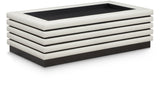 Rory Coffee Table - Contemporary Design with Stylish Oak Veneer and Soft Vegan Leather Accents