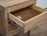 2 Drawer Parota Wood Nightstand - Elegant Bedroom Furniture