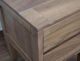 2 Drawer Parota Wood Nightstand - Elegant Bedroom Furniture