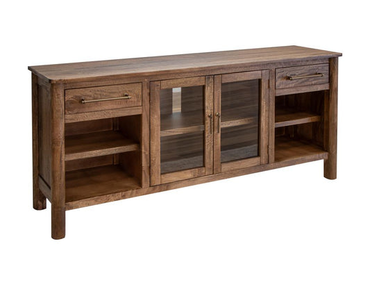 2 Drawer 2 Door TV Stand | Mango Wood Olimpia Collection