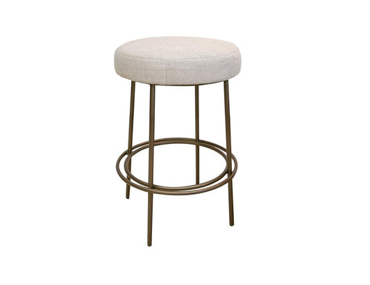 Upholstered Barstool 24" Wooden Frame Metal Base | Modern Chair