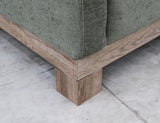 Wooden Frame Ottoman with Block Feet | Samba Collection