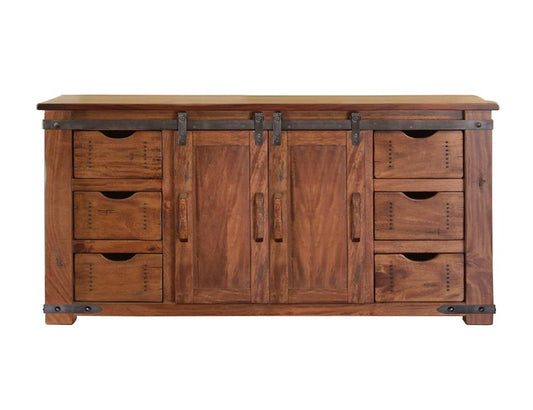 6 Drawer 2 Door 60" TV Stand | Parota Wood Collection