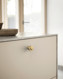 DESIGN2317 Modern Organic Champagne Bronze Cabinet Knobs | Solid Metal Drawer Handles