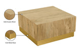 Acacia Wood Coffee Table with Stunning Grain Design and Sturdy Metal Base for Modern Living Spaces
