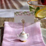 Tea Time Whimsy Place Card Holder Set of 6