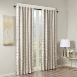 Marble Total Blackout Window Curtain, Silver (Max Blackout)