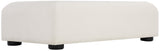 Diana Cream Coffee Table - Elegant Art Deco Design with Textured Fabric for Modern Living Spaces