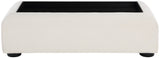 Diana Cream Coffee Table - Elegant Art Deco Design with Textured Fabric for Modern Living Spaces