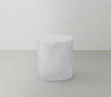 Terrazo End Table - Modern Iron Design with Speckled Surface for Stylish Home or Office Decor