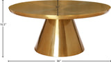 Martini Metal Contemporary Coffee Table - Stylish Round Design for Modern Living Spaces Decor