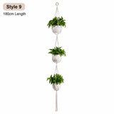Macrame Hanging Plant Holder Cotton Rope Basket
