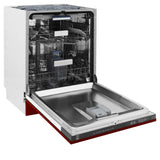 24" Dishwasher with Red Gloss panel, Stainless Tub, DWV-RG-24