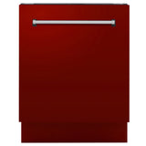 24" Dishwasher with Red Gloss panel, Stainless Tub, DWV-RG-24
