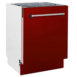 24" Dishwasher with Red Gloss panel, Stainless Tub, DWV-RG-24