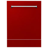 24" Dishwasher with Red Gloss panel, Stainless Tub, DWV-RG-24
