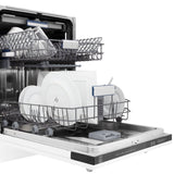 24" Dishwasher with White Matt panel, Stainless Tub, DWV-WM-24
