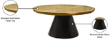 Martini Metal Contemporary Coffee Table - Stylish Round Design for Modern Living Spaces Decor