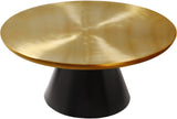 Martini Metal Contemporary Coffee Table - Stylish Round Design for Modern Living Spaces Decor