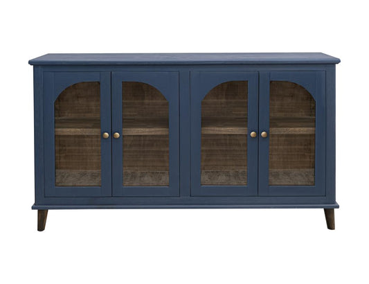 4 Glass Door Console | Mid-Century Modern Genova Design