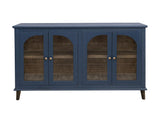 4 Glass Door Console | Mid-Century Modern Genova Design