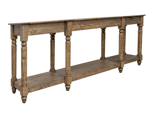 Handcrafted Tiffany Sofa Table | Solid Pine Wood with Turned Legs