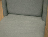 Loft Brown Wooden Dining Chair - Solid Pine with Grey Upholstery