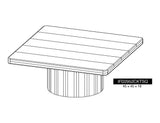 Square Cocktail Table | Organic Modern Mango Wood Design