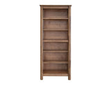 6 Wooden Shelves Bookcase - Mango Wood Olimpia Collection