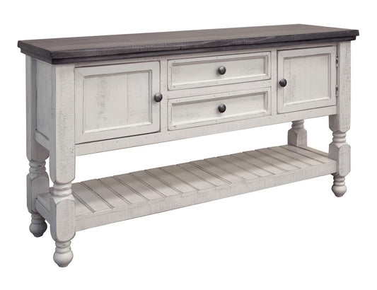 2 Drawer 2 Door Farmhouse Sofa Table - Stone Collection