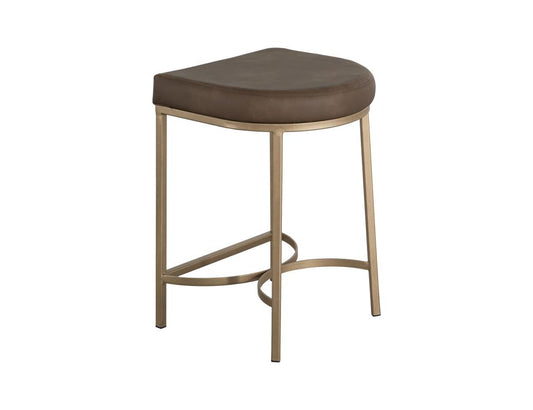 24" Upholstered Stool - Wooden Frame & Metal Base | Dining
