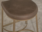 24" Upholstered Stool - Wooden Frame & Metal Base | Dining