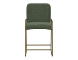 Upholstered Barstool with Wooden Frame & Metal Base | Modern Bar Seating