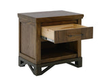 1 Drawer 1 Shelf Walnut Nightstand | Parota Wood Bedroom