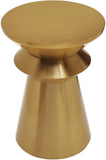 Jai Iron End Table with Brushed Gold Finish - Contemporary Accent for Stylish Home Decor Needs