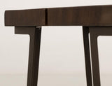 Walnut Live-Edge Parota Wood Sofa Table with Gold Metal Inlays