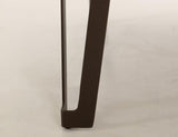 Walnut Chairside Table with Live-Edge Parota Wood & Gold Metal