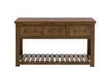3 Drawer Walnut Sofa Table - Parota Wood Occasional Table