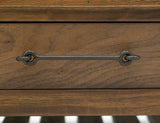 1 Drawer Walnut End Table | Parota Wood Occasional Table