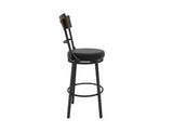 Wooden Frame & Metal Base Bar Stool | Modern Industrial Design