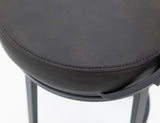 Wooden Frame & Metal Base Bar Stool | Modern Industrial Design