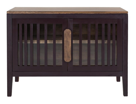 Autumn Console - 2 Door Pine Wood Storage Cabinet with Shelf