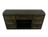 7 Drawer Black Balam Console Table | Mango & Teak Wood Storage