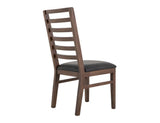 Walnut Collection Wooden Chair - Melina Wood Ladder-Back Dining Chair